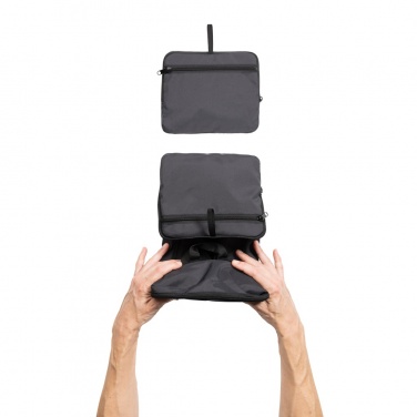 Logo trade promotional giveaways picture of: Dillon AWARE™ RPET foldable classic backpack