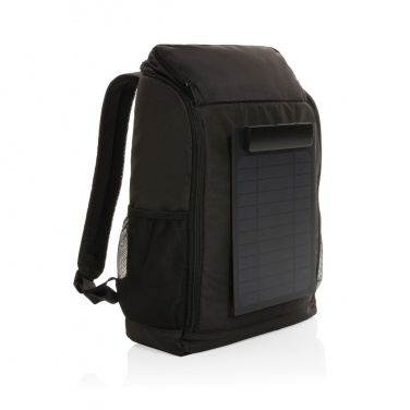 Logo trade promotional merchandise picture of: Pedro AWARE™ RPET deluxe backpack with 5W solar panel