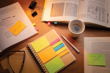 Logotrade promotional item image of: A5 Kraft spiral notebook with sticky notes