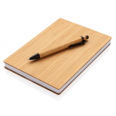Logotrade promotional gift image of: A5 Bamboo notebook & pen set