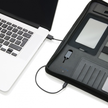 Logo trade promotional item photo of: Tech portfolio with powerbank