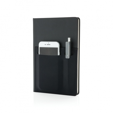 Logo trade promotional gift photo of: A5 Deluxe notebook with smart pockets
