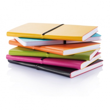 Logo trade promotional gifts picture of: Deluxe softcover A5 notebook