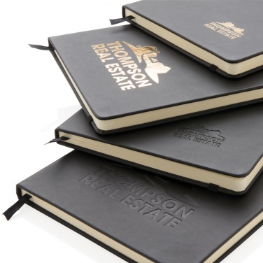 Logo trade promotional giveaways image of: Standard hardcover PU notebook A5