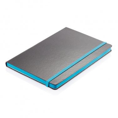 Logo trade promotional product photo of: Deluxe hardcover A5 notebook with coloured side