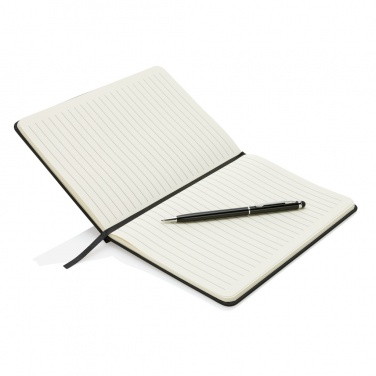 Logotrade advertising product picture of: Standard hardcover PU A5 notebook with stylus pen
