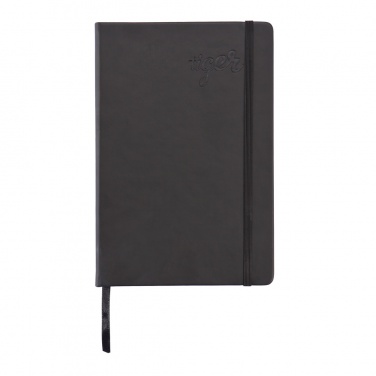 Logo trade promotional giveaway photo of: Deluxe hardcover PU A5 notebook