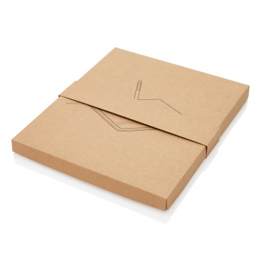 Logo trade promotional product photo of: A5 notebook with bamboo pen including stylus