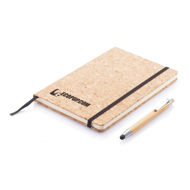 Logotrade corporate gifts photo of: A5 notebook with bamboo pen including stylus
