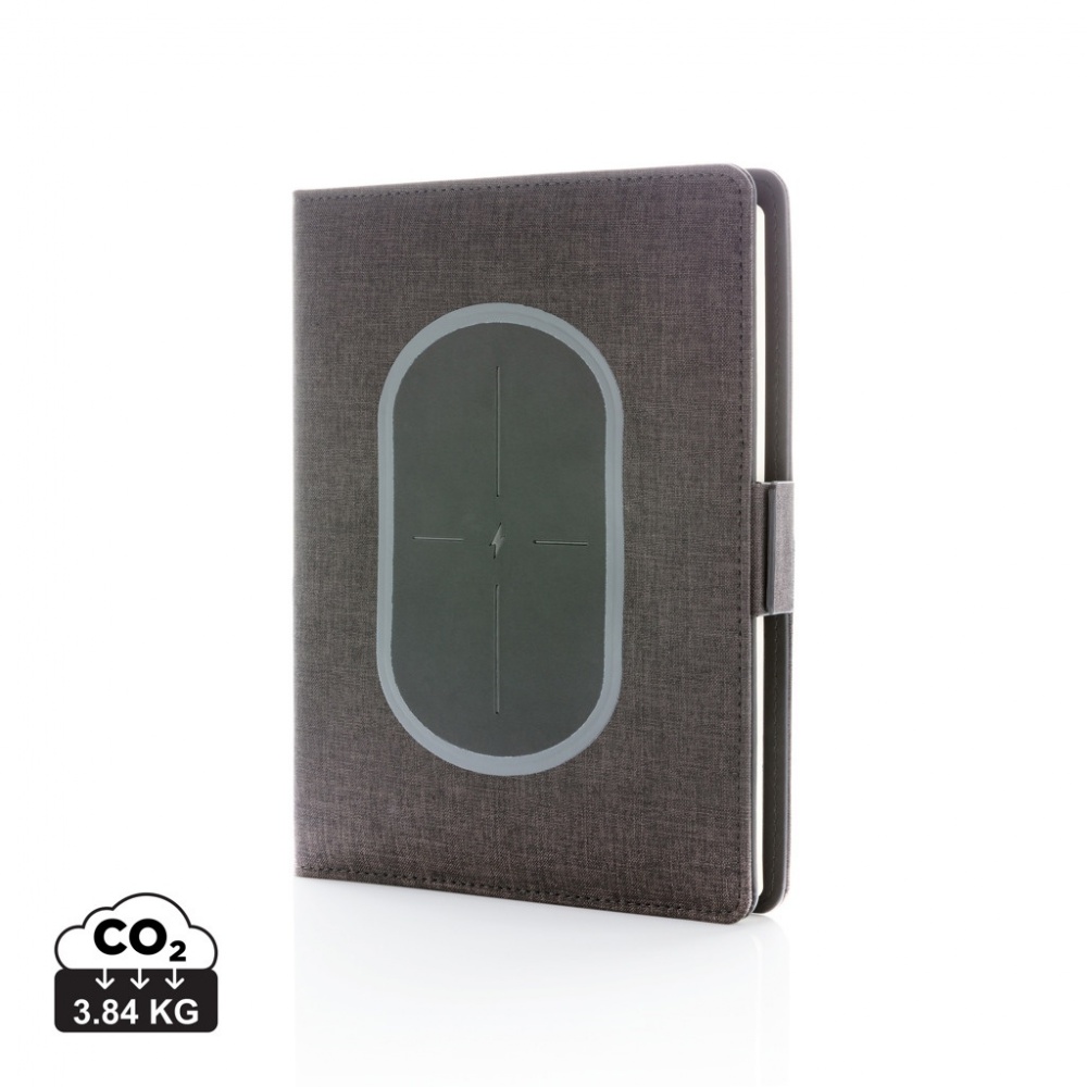 Logo trade promotional item photo of: Air 5W wireless charging notebook cover A5