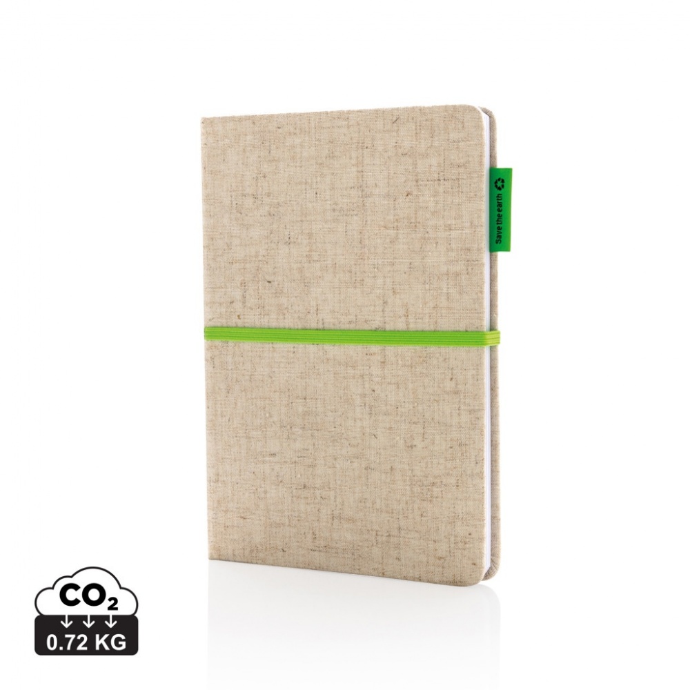 Logotrade promotional item picture of: A5 jute notebook