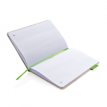 Logo trade promotional merchandise picture of: A5 jute notebook