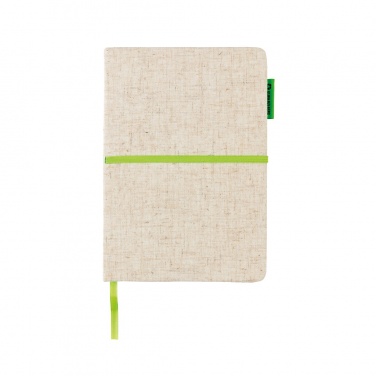 Logo trade advertising products image of: A5 jute notebook