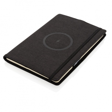 Logo trade corporate gift photo of: Air 5W wireless charging refillable journal cover A5