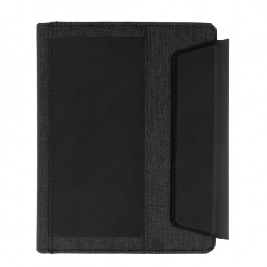 Logo trade promotional giveaways image of: Fiko wireless charging A5 portfolio with powerbank