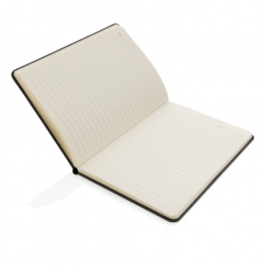 Logotrade promotional gift picture of: Deluxe hardcover PU notebook A5 with phone and pen holder