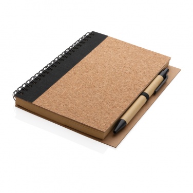 Logotrade promotional giveaway image of: Cork spiral notebook with pen