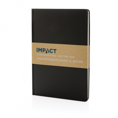 Logo trade promotional merchandise photo of: A5 Impact stone paper hardcover notebook