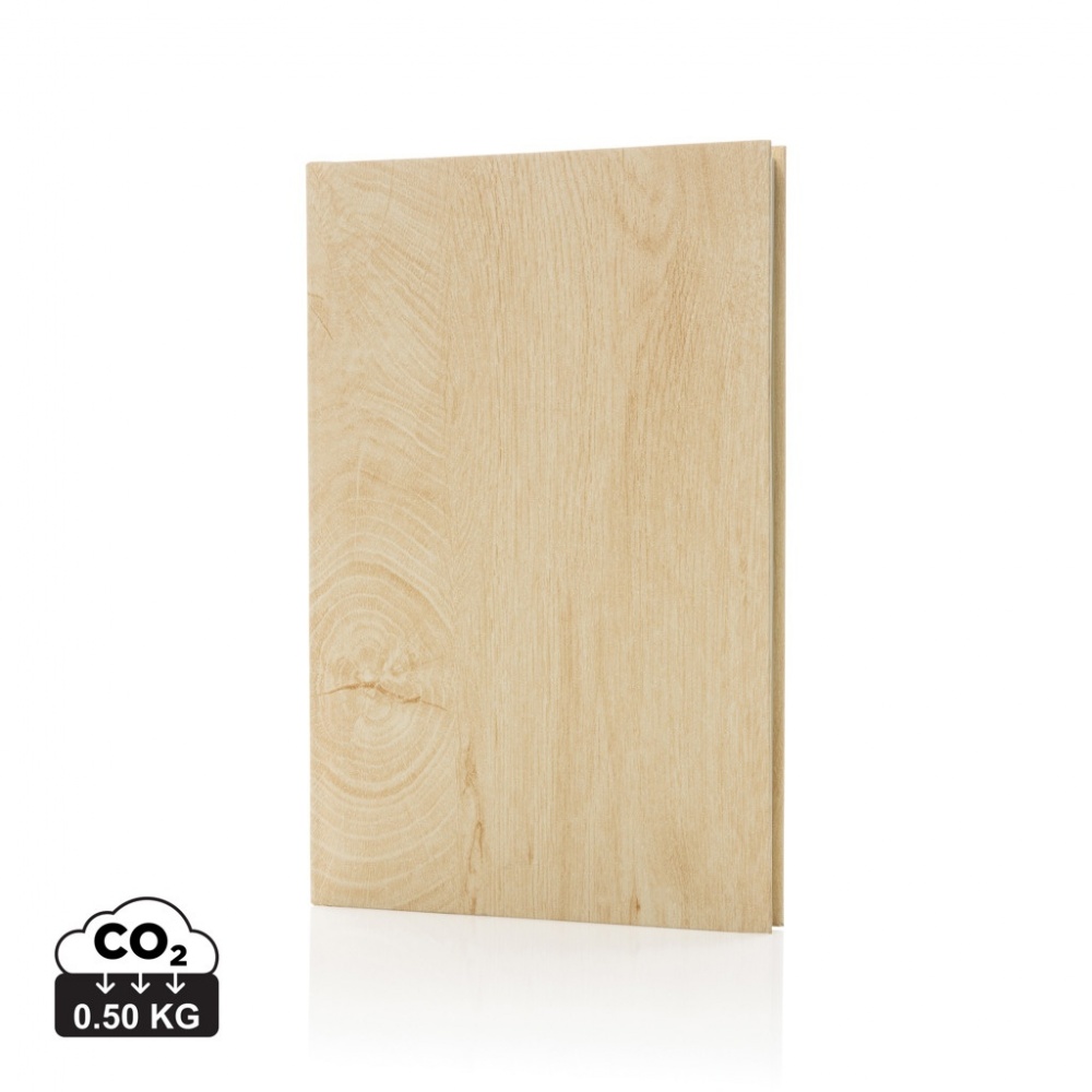 Logotrade advertising product image of: Kavana wood print A5 notebook