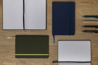 Logo trade corporate gifts image of: GRS certified RPET A5 notebook