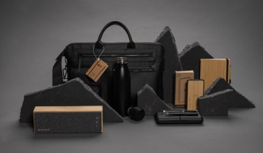 Logo trade promotional item photo of: Bamboo notebook and infinity pencil set