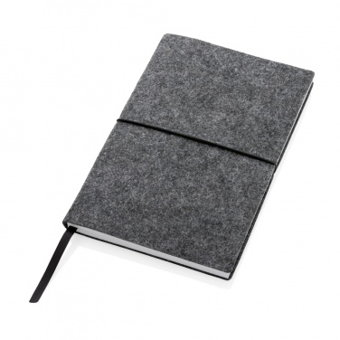 Logotrade promotional giveaways photo of: GRS certified recycled felt A5 softcover notebook