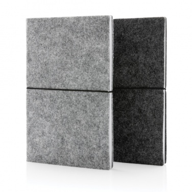 Logotrade promotional merchandise photo of: GRS certified recycled felt A5 softcover notebook