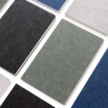 Logo trade advertising products picture of: Phrase GRS certified recycled felt A5 notebook