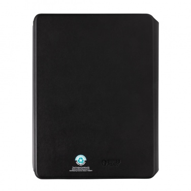 Logotrade promotional gift picture of: Swiss Peak RCS rePU notebook with 2-in-1 wireless charger
