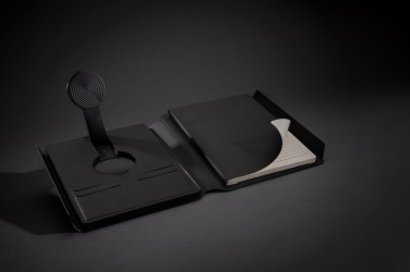 Logotrade promotional products photo of: Swiss Peak RCS rePU notebook with 2-in-1 wireless charger