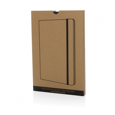 Logo trade promotional gift photo of: Craftstone A5 recycled kraft and stonepaper notebook