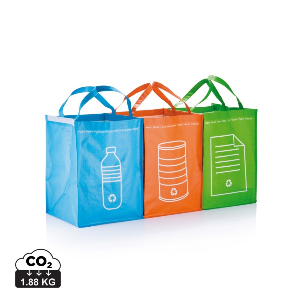 Logotrade promotional product image of: 3pcs recycle waste bags