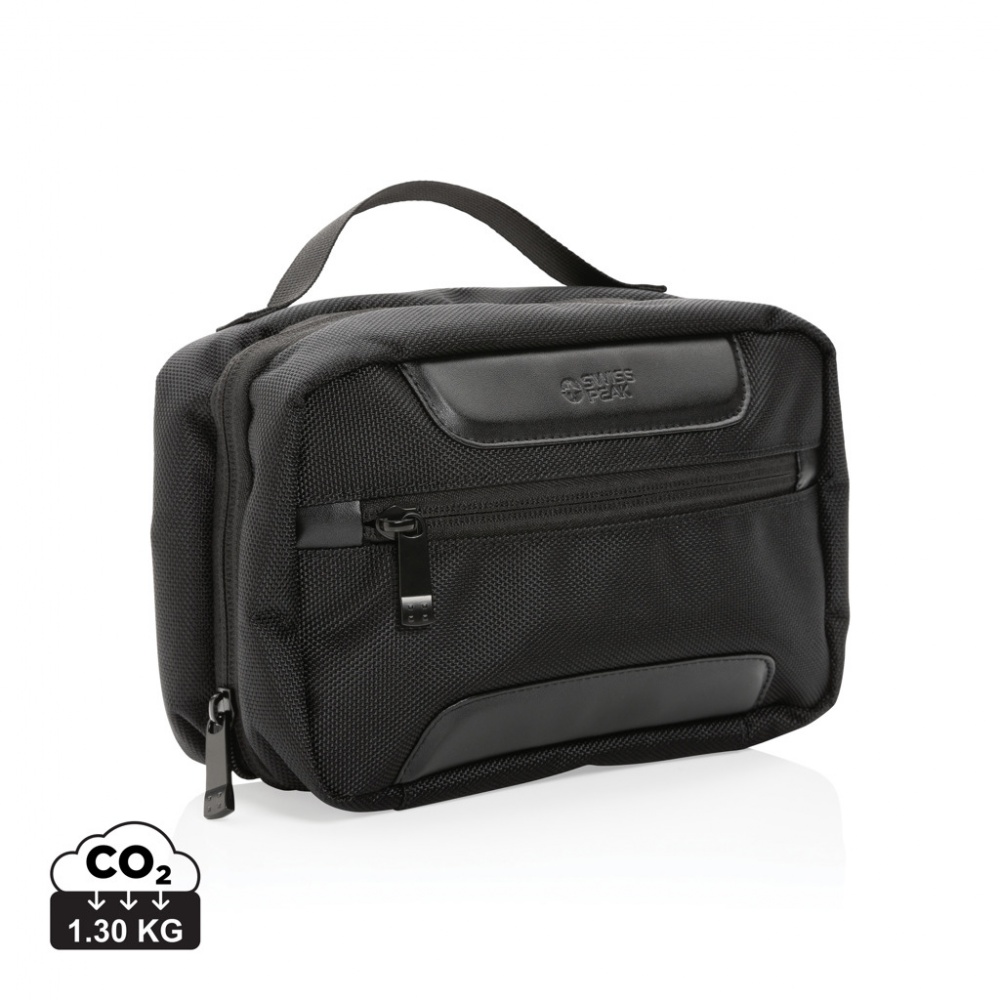 Logotrade promotional item image of: Swiss Peak AWARE™ RPET Voyager toiletry bag