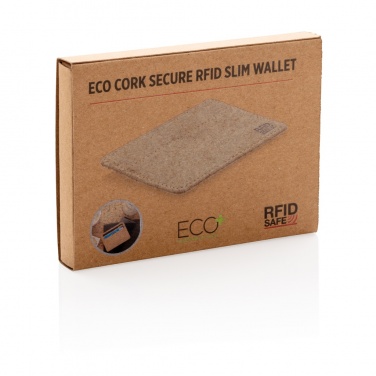 Logo trade promotional gift photo of: Cork secure RFID slim wallet