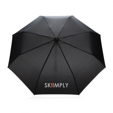 Logotrade promotional gift image of: 20.5" Impact AWARE™ RPET 190T Pongee bamboo mini umbrella