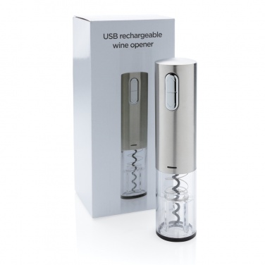 Logo trade promotional item photo of: Electric wine opener - USB rechargeable