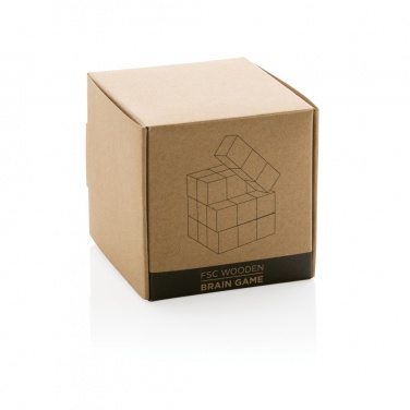 Logotrade business gifts photo of: Wooden brain game in canvas pouch