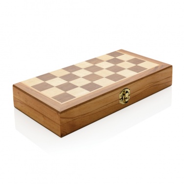 Logo trade corporate gifts picture of: Luxury wooden foldable chess set