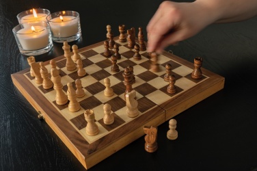 Logotrade promotional merchandise image of: Luxury wooden foldable chess set