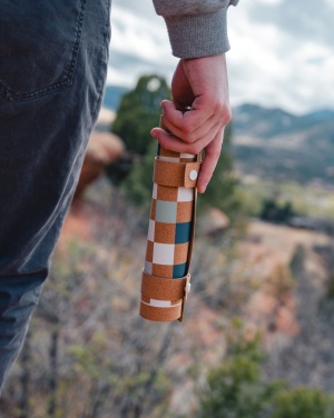 Logo trade promotional items picture of: Britton cork foldable backgammon and checkers game set
