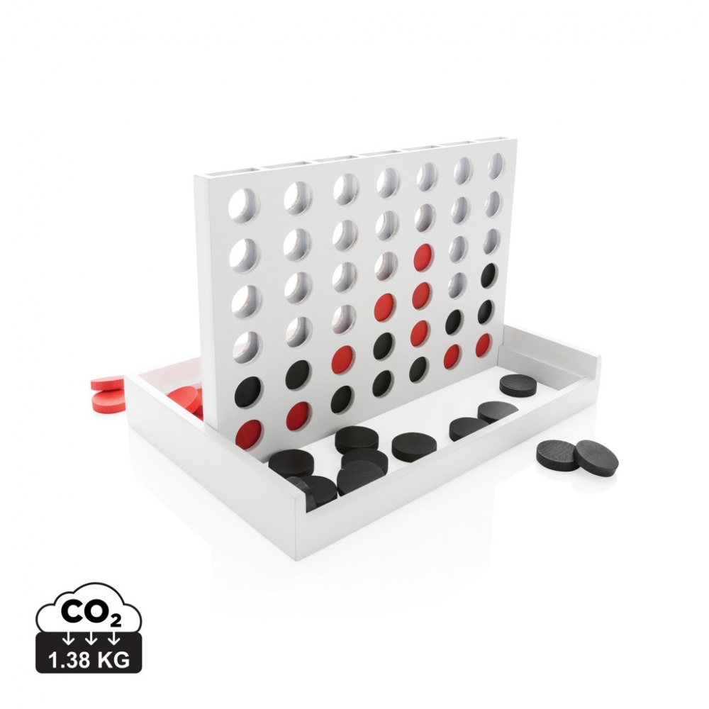Logo trade promotional products image of: Connect four wooden game