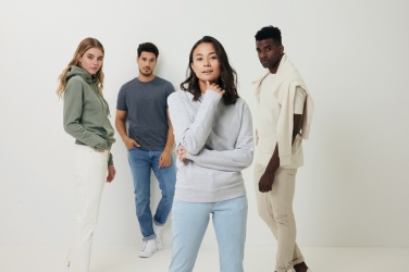 Logo trade promotional gifts image of: Iqoniq Torres recycled cotton hoodie undyed