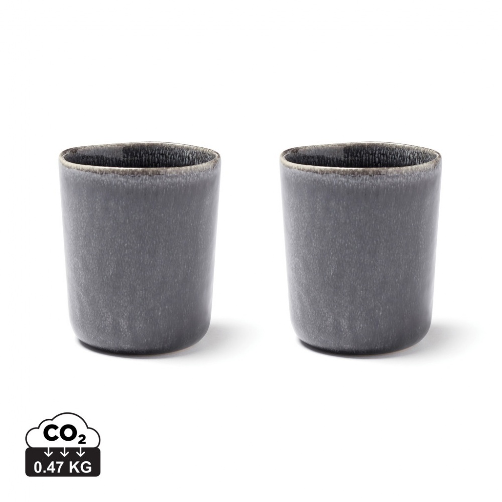 Logotrade promotional item image of: VINGA Nomimono stoneware mug, 2 pcs set