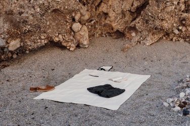Logotrade promotional product image of: VINGA Volonne AWARE™ recycled canvas picnic blanket