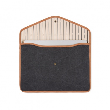 Logo trade promotional giveaway photo of: VINGA Bosler GRS recycled canvas 14" laptop sleeve