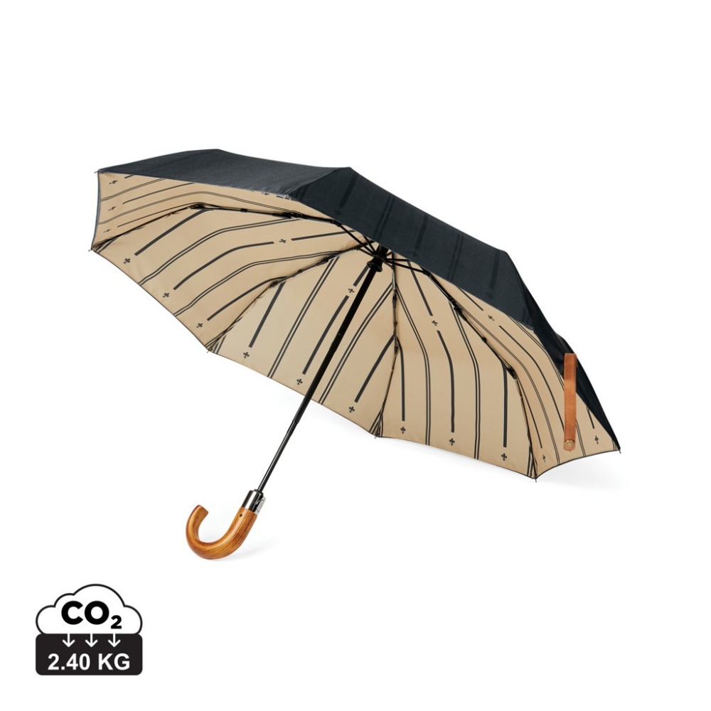 Logo trade promotional products picture of: VINGA Bosler AWARE™ recycled pet 21" foldable umbrella