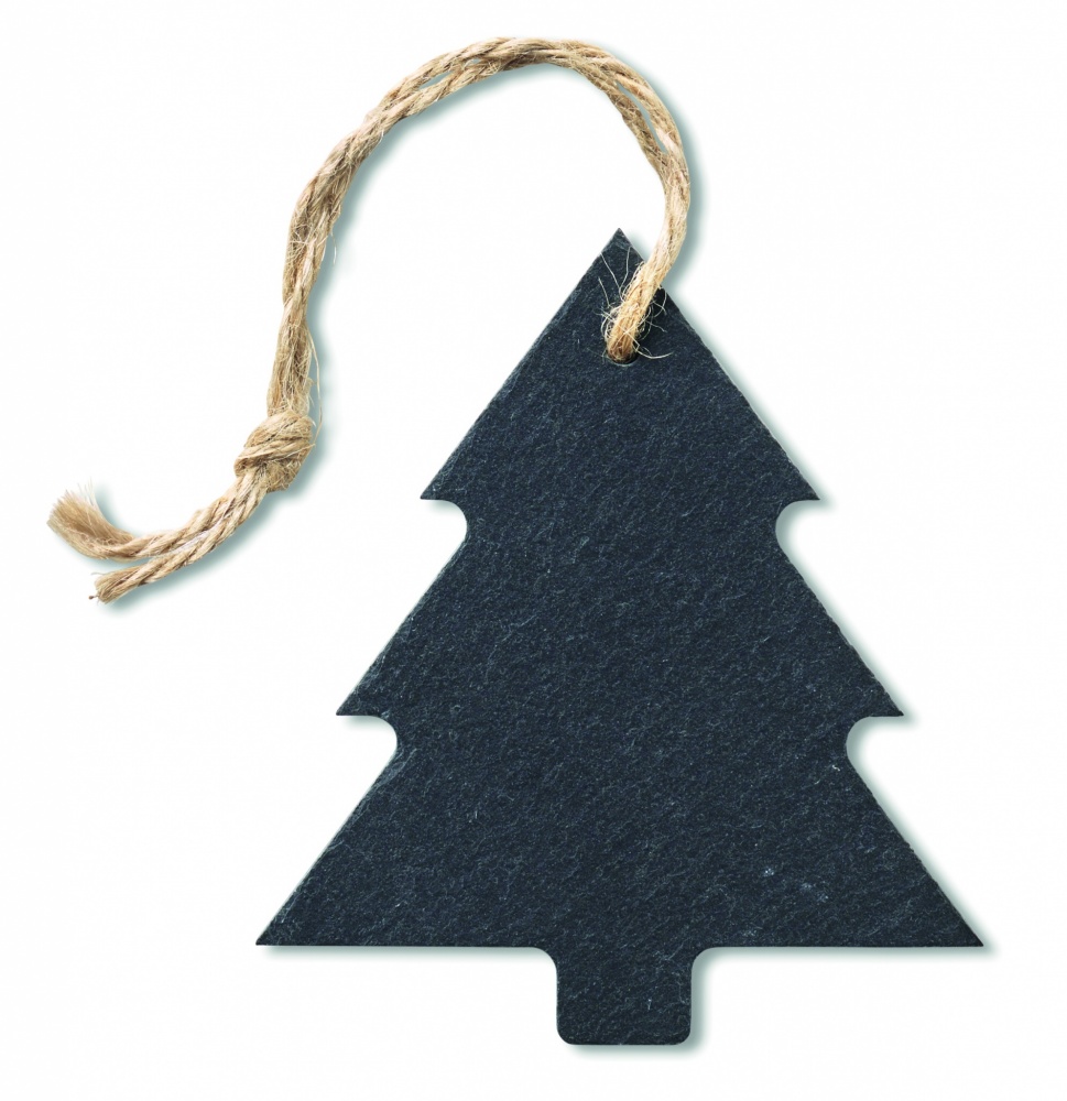 Logo trade promotional items image of: Slate xmas hanger tree
