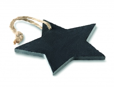 Logotrade promotional item image of: Slate xmas hanger star