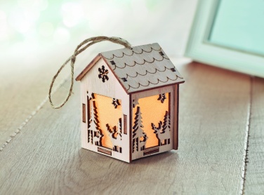 Logo trade promotional items image of: MDF house with light