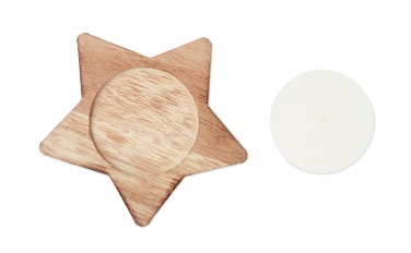 Logotrade promotional giveaway picture of: Candle on star wooden base